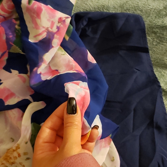 NWOT Gorgeous sleeveless maxi dress, navy/floral - Picture 6 of 6